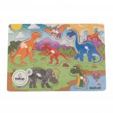 KidKraft Dinosaur Peg Wooden Puzzle - 6-piece