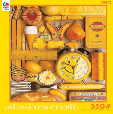 Ceaco Color-Study Jigsaw Puzzle 550-Piece - Yellow Collage