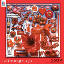 Ceaco Color-Study Red Collage Jigsaw Puzzle - 550-piece