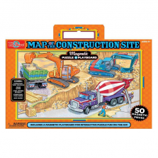 T.S. Shure Construction Site Magnetic Playboard and Puzzle - 45-piece