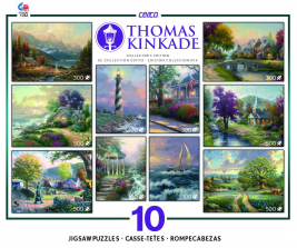 Ceaco Thomas Kinkade Collection 10-in-1 Multi-Pack Jigsaw Puzzle - Painter of Light Collector's Edition