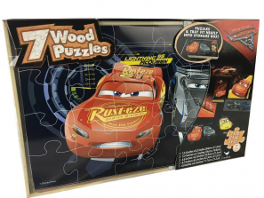 Disney Pixar Cars 3 7 Pack Wooden Jigsaw Puzzles