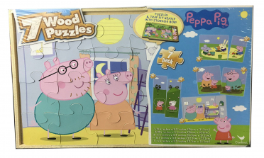 Peppa Pig 7-Pack Wood Jigsaw Puzzles