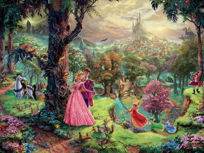 Ceaco Thomas Kinkade Disney The Dreams Collection Jigsaw Puzzle 750-Piece - Sleeping Beauty