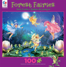 Ceaco Forest Fairies Jigsaw Puzzle 100-Piece - Fairies with Dancing Frogs