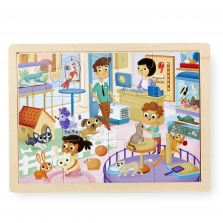 Imaginarium 12 Piece Wooden Jigsaw Puzzle - Pet Playtime