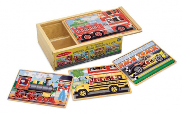 Melissa & Doug Vehicles 4-in-1 Wooden Puzzle - 48-piece