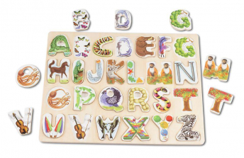 Melissa & Doug Large Alphabet Art Wooden Puzzle - 26-Piece