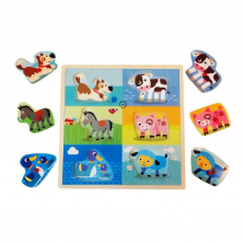 Imaginarium 6-Piece Baby Animals Sound Peg Puzzle - Farm