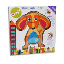 Oops Dog Happy 3D Wooden Puzzle - 9-piece