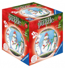 Ravensburger Christmas Ornament Snowman 3D Puzzle Ball - 54-piece