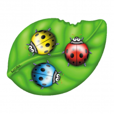 Ladybirds On A Leaf Shaped 3D Puzzle - 9-piece