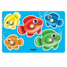 Bubble Fish Wooden Knob Puzzle - 5-piece