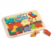 Janod Pets Chunky Wooden Puzzle - 7-piece