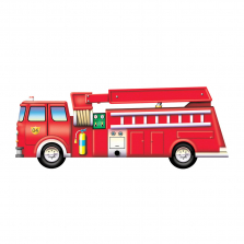 Fire Engine Wooden Floor Puzzle - 12-piece