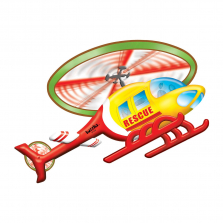 Rescue Helicopter Wooden Floor Puzzle - 12-piece