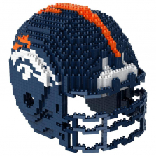 Forever Collectibles 3D BRXLZ Mini Helmet Puzzle 1400-Piece - Denver Broncos