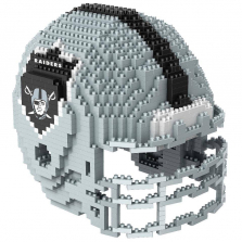 Forever Collectibles 3D BRXLZ Mini Helmet Puzzle 1400-Piece - Oakland Raiders