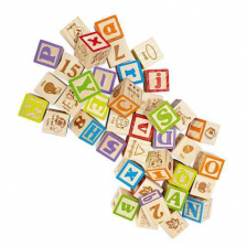 Imaginarium Discovery Wooden Alphabet Blocks - 40 Piece