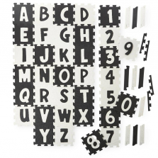 Imaginarium Discovery ABC and Numbers Foam Mat 36-Piece - Black/White