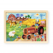 Imaginarium 12 Piece Wooden Jigsaw Puzzle - Farm Friends