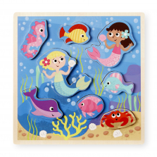 Imaginarium 8 Piece Chunky Puzzle with Pocket - Underwater Mermaid