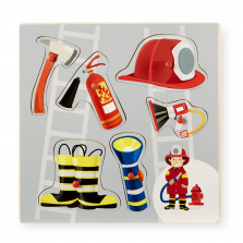 Imaginarium 6 Piece Occupation Peg Puzzle with Pocket - Fireman