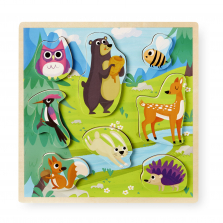 Imaginarium 8 Piece Chunky Puzzle with Pocket - Forest Friends