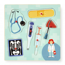 Imaginarium 6 Piece Occupation Peg Puzzle with Pocket - Doctor