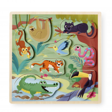 Imaginarium 8 Piece Chunky Puzzle with Pocket - Jungle Fun