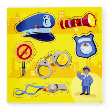 Imaginarium 6 Piece Occupation Peg Puzzle - Policeman