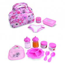 Melissa & Doug Doll Feeding and Changing Accessories - Bib, Bag, Diaper, Wipes, Utensils, Bottles