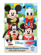 Melissa & Doug Disney Mickey Mouse and Friends 10 inch Soft and Cuddly Hand Puppets