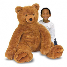 Melissa & Doug Deluxe Jumbo Brown Teddy Bear