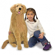 Melissa & Doug Giant Golden Retriever - Lifelike Stuffed Animal Dog (over 2 feet tall)