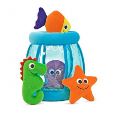 Melissa & Doug Deluxe Fishbowl Fill and Spill Soft Baby Toy