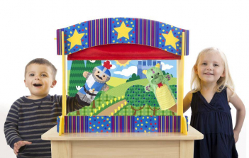 Melissa & Doug Tabletop Puppet Theater - Sturdy Wooden Construction