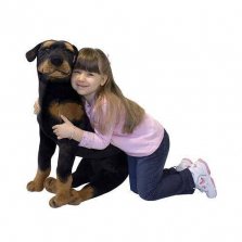 Melissa & Doug Giant Rottweiler - Lifelike Dog Stuffed Animal (2 feet tall)