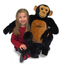 Melissa & Doug Chimpanzee - Lifelike Stuffed Animal