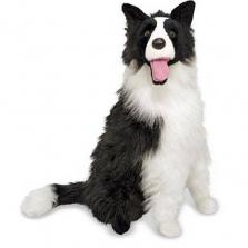 Melissa & Doug Giant Border Collie - Lifelike Stuffed Animal Dog (over 2 feet tall)