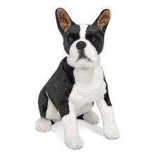 Melissa & Doug Giant Boston Terrier - Lifelike Stuffed Animal Dog