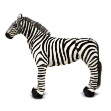 Melissa & Doug Giant Striped Zebra - Lifelike Stuffed Animal (nearly 3 feet tall)