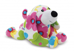 Melissa & Doug Patterned Pal Daisy Dog - White