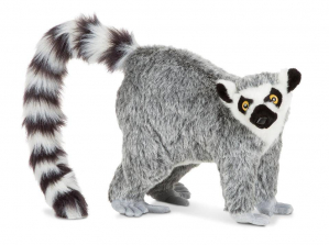 Melissa & Doug 15.5-inch Stuffed Lemur - Grey/Black