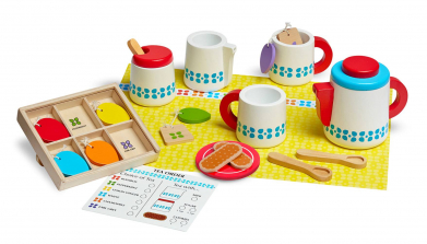 Melissa & Doug Wooden Steep and Serve Tea Set