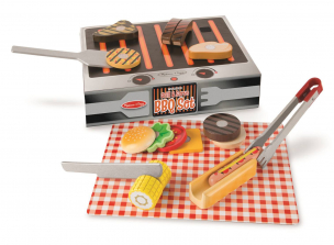 Melissa & Doug Grill and Serve BBQ Wooden Food Set