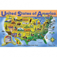 Melissa & Doug USA Map Wooden Puzzle (45 pieces)