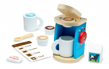 Melissa & Doug Wooden Brew and Serve Coffee Set