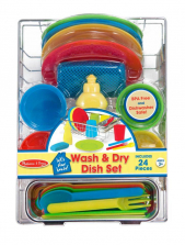 Melissa & Doug Let's Play House! Wash and Dry Dish Playset