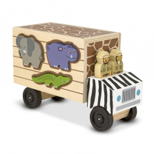 Melissa & Doug Animal Rescue Shape-Sorting Truck Wooden Classic Toy